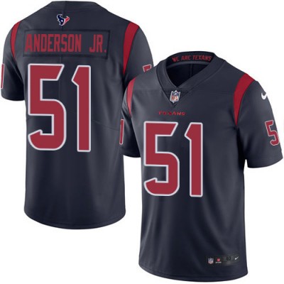 Nike Houston Texans #51 Will Anderson Jr. Navy Blue Men's Stitched NFL Limited Rush Jersey Men's